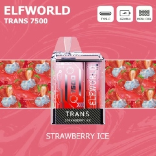 Elfworld trans 7500 puffs rechargeable disposable vape pod