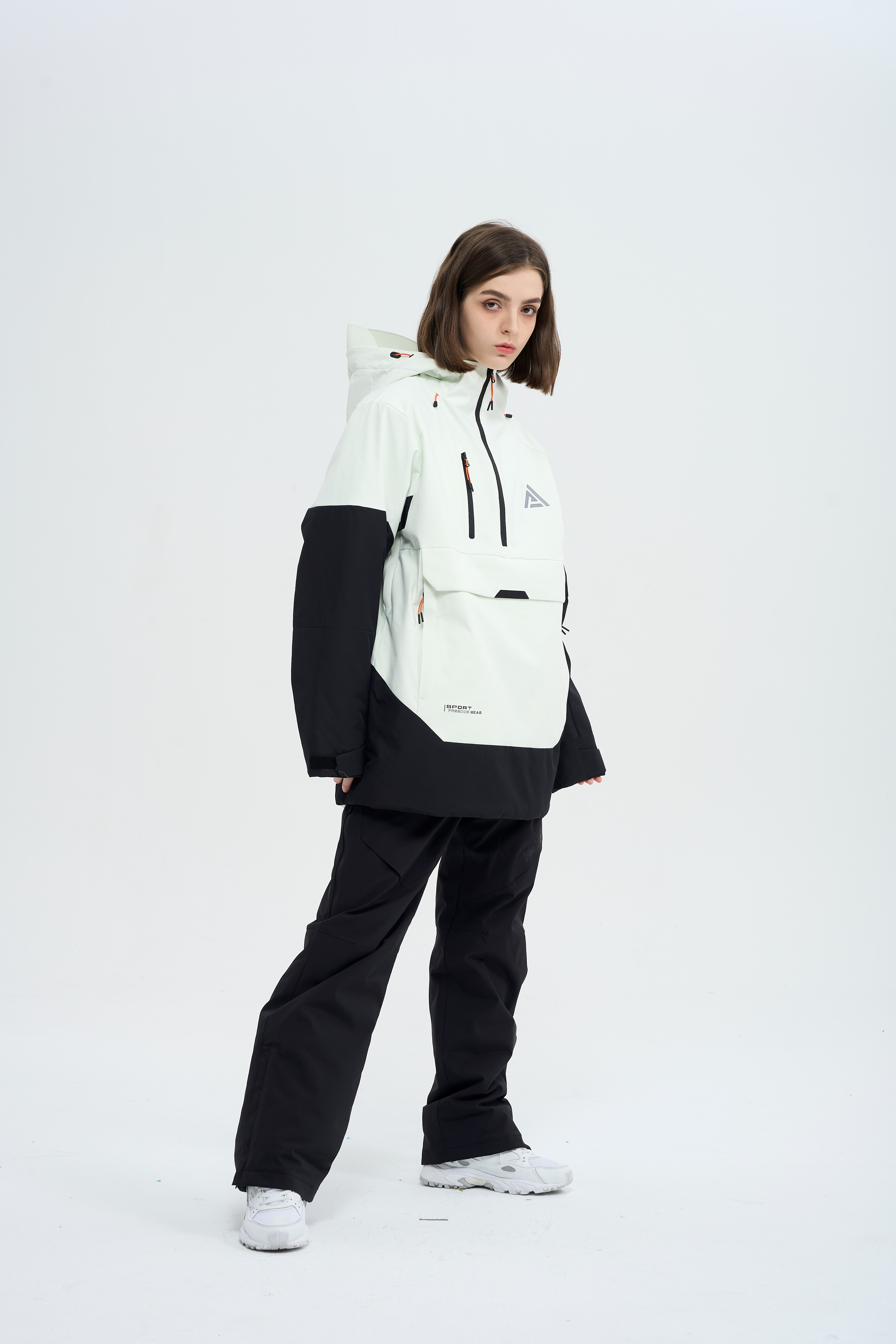 Skiwear women's single and double board hooded