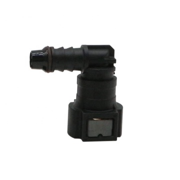 Automotive Universal Nylon Fuel Line Quick Connector SAE 3/8 9.49mm ID 90 Degree Elbow Female