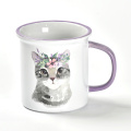 Coffee Cup cute animal Mug with color rim