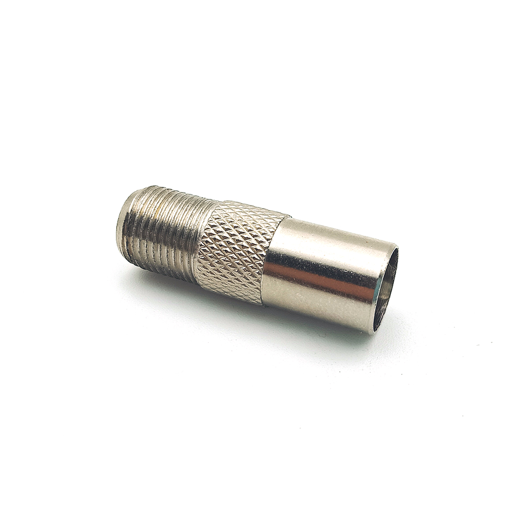 F Female To TV Male Plug Coaxial Adapter