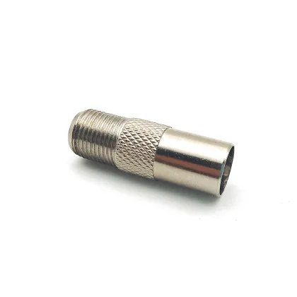 F Female To TV Male Plug Coaxial Adapter