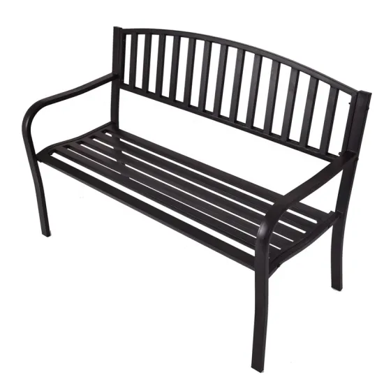 Modern Weather-Resistant Metal Patio Garden Bench