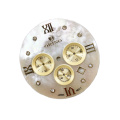 Índice de diamantes aplicado en la dial de la dial de la trapeación blanca para el reloj
