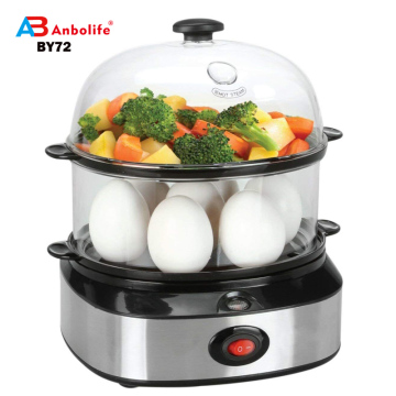 Anbolife Multi-Functional 2-Tier/3-Tier 7 Eggs Capacity Each Splittable Mini Electric Egg Boilder/Cooker/Steamer for Household