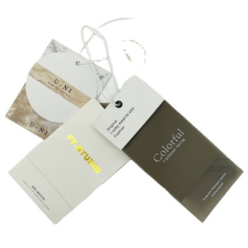 Custom Design Printing Name Logo Fashion Garment Hang Tags with Special Paper