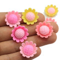 Divers mini breloques en résine en forme de tournesol pour l&#39;artisanat à la main perles décoratives Slime filles accessoires de cheveux perles