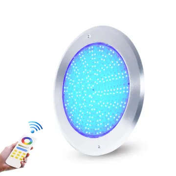 Slim Stainless Steel IP68 LED Pool Lights - 2 Wires Resin Filled RGB Underwater
