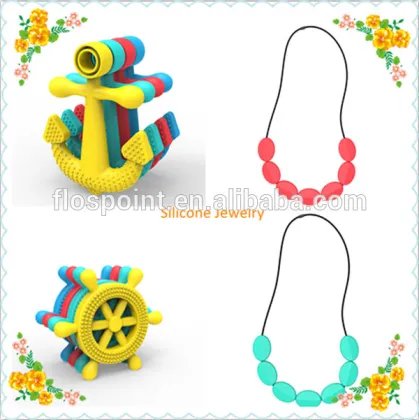 Wholesale Colored Pretty Silicone Teething Ring Baby Teethers for Baby Toys