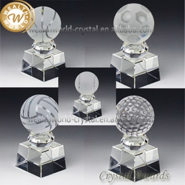 Alibaba china antique nice sports glass ball crystal trophy