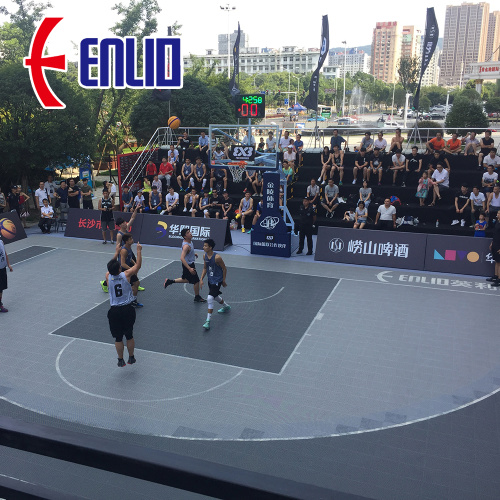 FIBA 3x3 Asia Cup 2018 benutzte Basketballfliesen
