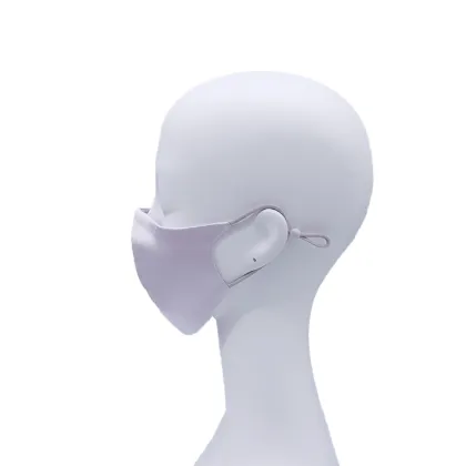 100% silk light purple face cover