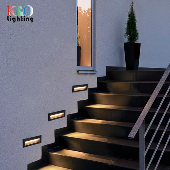 IP65 Linear Recessed LED Footlight for Outdoor Stairs and Walls, 7W