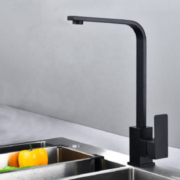Rubinetto a lavandino rotatato nero opaco 304 in acciaio inossidabile mixer freddo caldo