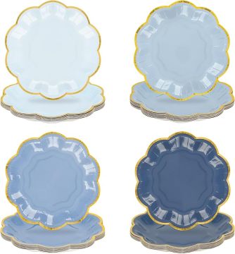 Dusty Blue 7 - inch Disposable Cake Plates, 48pcs