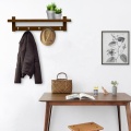 Solid Wood Coat Rack Wall Mounted With Hooks