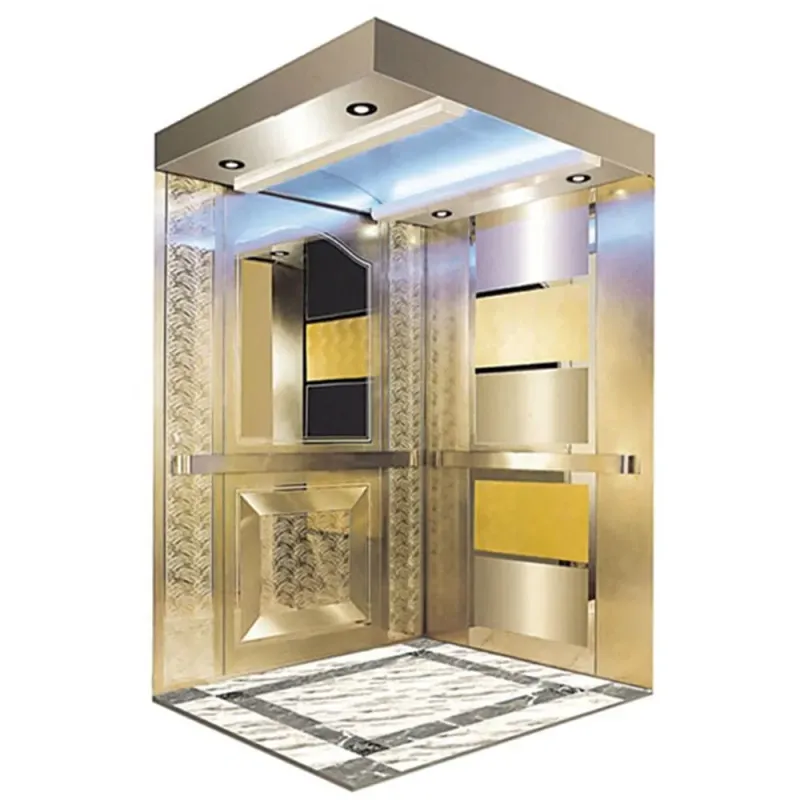 1.75m/s AC Machine-Room-Less Passenger Elevator with Hairline Stainless Steel