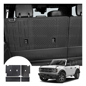 Rear Row Seat Cushion Back Protector Mat for Ford Bronco 4-Door 2021-2023