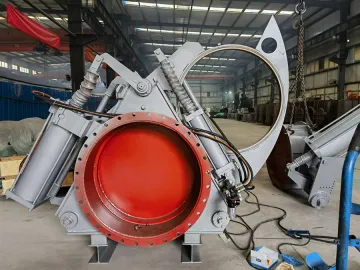 F643X Pneumatic fan shaped blind plate valve