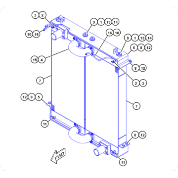 Grader 24 Radiator Core 240-0003/2400003