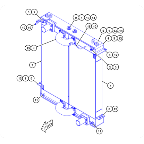 Grader 24 Radiator Core 240-0003/2400003