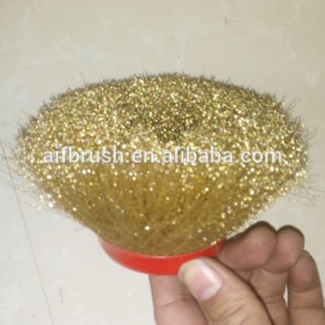 High Tensile bowl bristle brush with brass wire