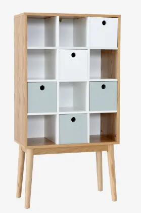 Storage Shelf Bookcase Wooden Open Storage Cabinet