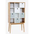 Storage Shelf Bookcase Wooden Open Bookshelf Organizer Cabinet