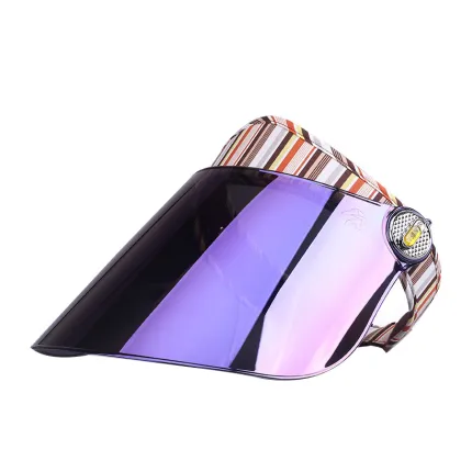 Purple mirror laser uv hard visor hat