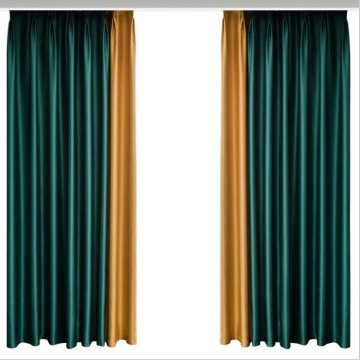High-Quality Blackout Window Curtains Made of Solid Cotton Fabric with Two Tones for Living Room