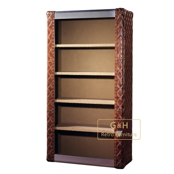 Vintage Leather Cabinet American Style Bookcase GH-L815A