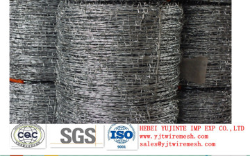 electro galvanized barbed wire (direct factory)540m 25kg/roll