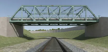 Low Cost Double Line Truss Temporary Bridge