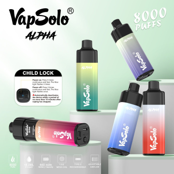 Vapsolo Alpha 8000 Puffs Device Disposable Vapes Wholesale