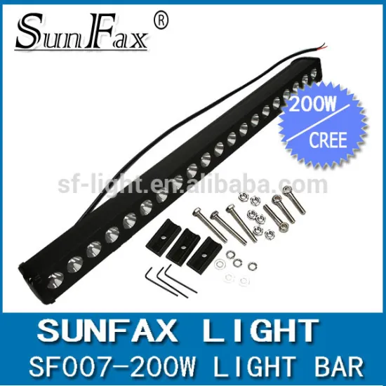 Top hardness auto parts 200W single row led light bar, flood / spot /combo off road straight Slim Led Light Bars