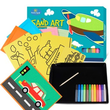 Sand art kit for party entertainment or school event