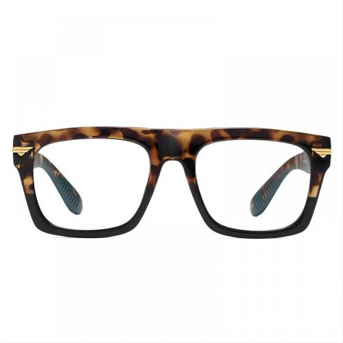 Fashion Thick Frame Tortoise Blue Light Glasses