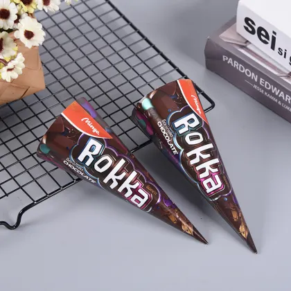 Custom Printed Food Grade Kraft Paper Ice Cream Cone Sleeves