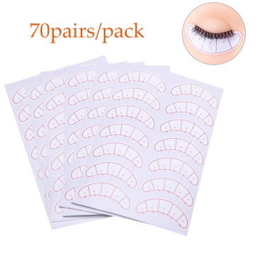 70pairs/pack Fashion Beauty Paper Patches 3D Eyelash Under Eye Pads Lash Eyelash Extension Eye Tips Sticker Wraps Make Up Tool