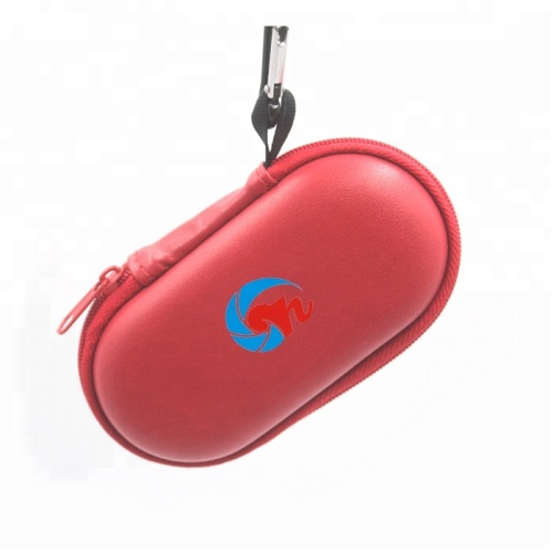 Oval EVA Protective Lens Storage Zipper Case Carabiner