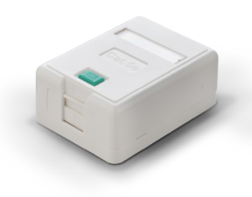 single port Cat5e Surface mount box surface mount outlet box for UTP keystone jack with dust cover utp cable specification