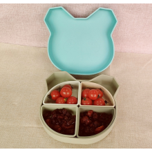 Silicone Toddler Divided Plates with Combination Bowls