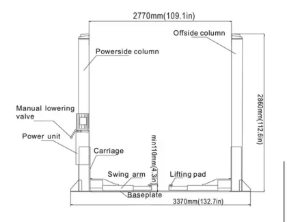 LAUNCH TLT240SB 4 Ton Two Post Car Lift