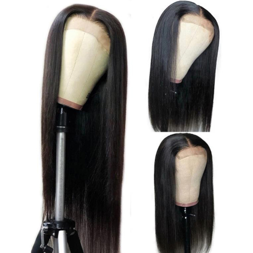 High Quality Good Price 100% Brazilian Human Virgin Hair Natural Color Straight Body Wave Closure Lace Wig