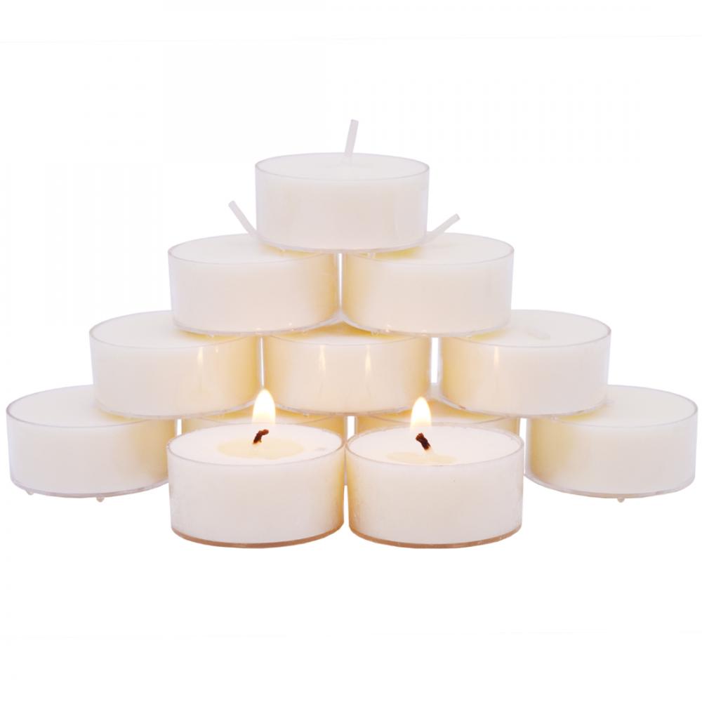 Vela de tealight e perfumação ecológica de cera de soja