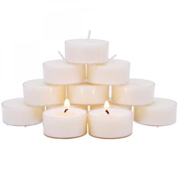 Vela de tealight e perfumação ecológica de cera de soja