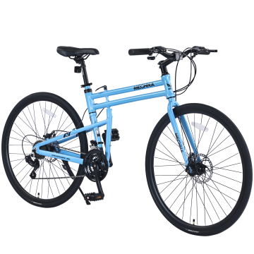 MEGHNA 700C Bicycle pieghevole: cornice in lega, freno a disco, marcia a 21 velocità