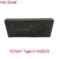 10 포트 USB C 3.0 허브 120W