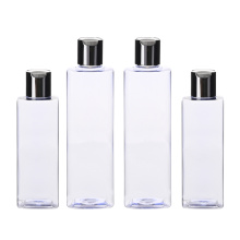 Fabricants professionnels Bouteille de lotion pour animaux de compagnie claire carrée en plastique 100 ml 80 ml 60 ml 50 ml 30 ml avec couvercle de capuchon supérieur à disque en aluminium