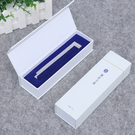 Foam Insert Magnetic White Box Custom Gold Design